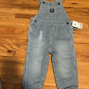 OshKosh B'gosh Navy Striped Overalls